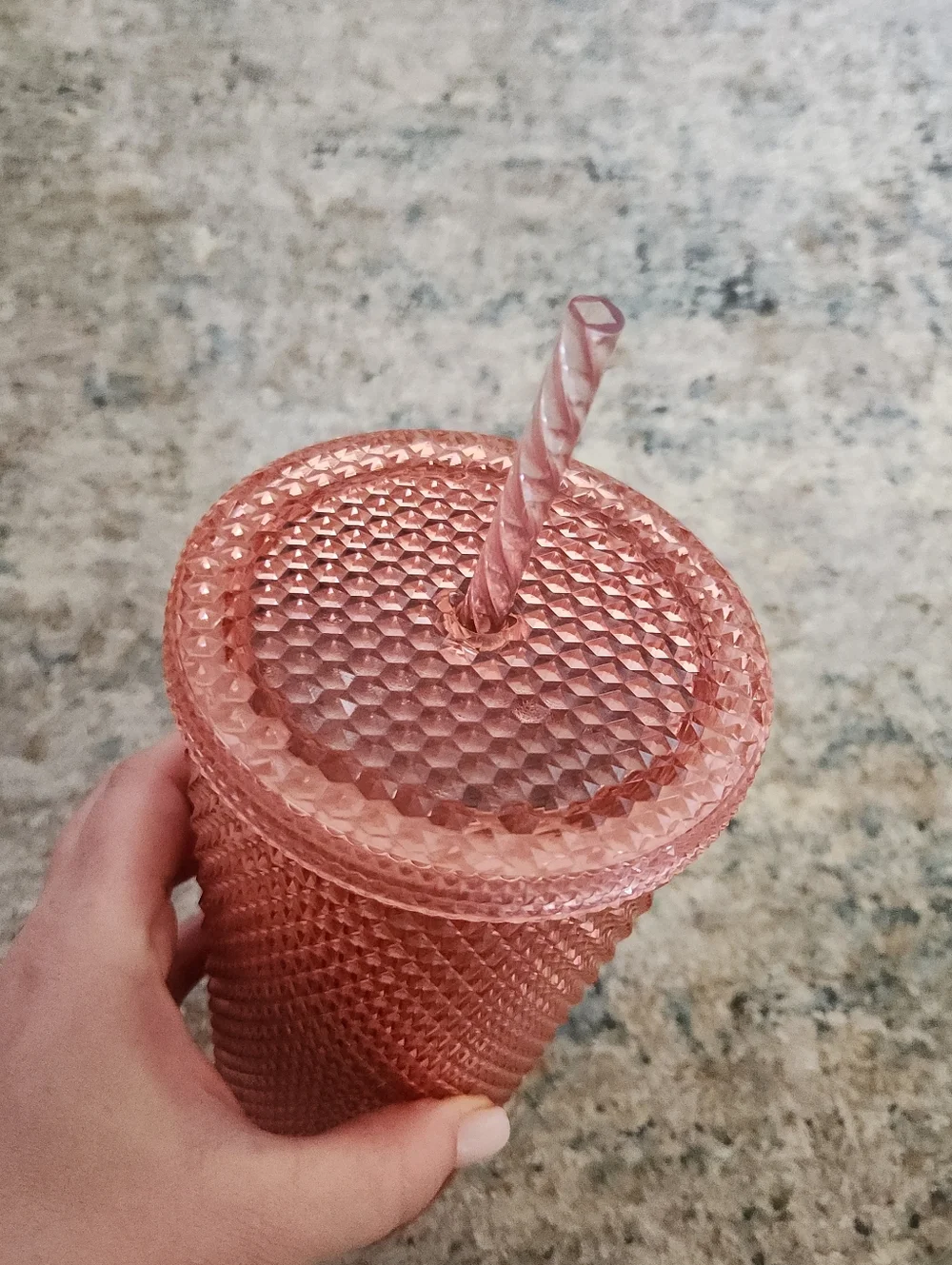 Starbucks Rose Gold Studded Cold Cup with Twist Straw Limited Edition